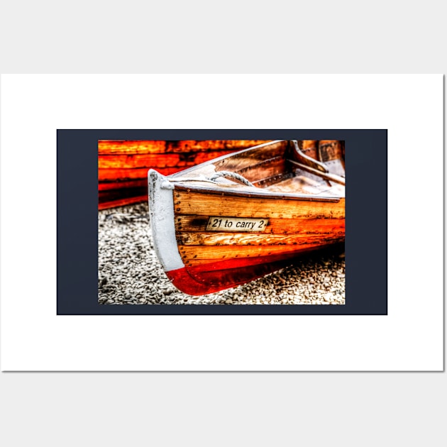 Derwentwater Wooden Rowing Boat Wall Art by tommysphotos